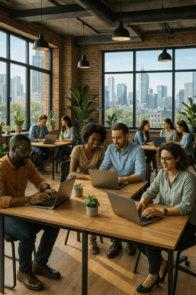 Digital nomad workspace showing how to become a digital nomad in 2025 with proper setup