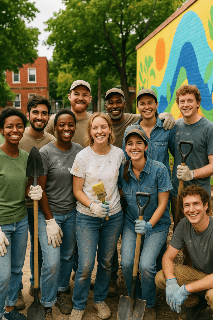 Volunteers enjoying free stay opportunities while making a difference"