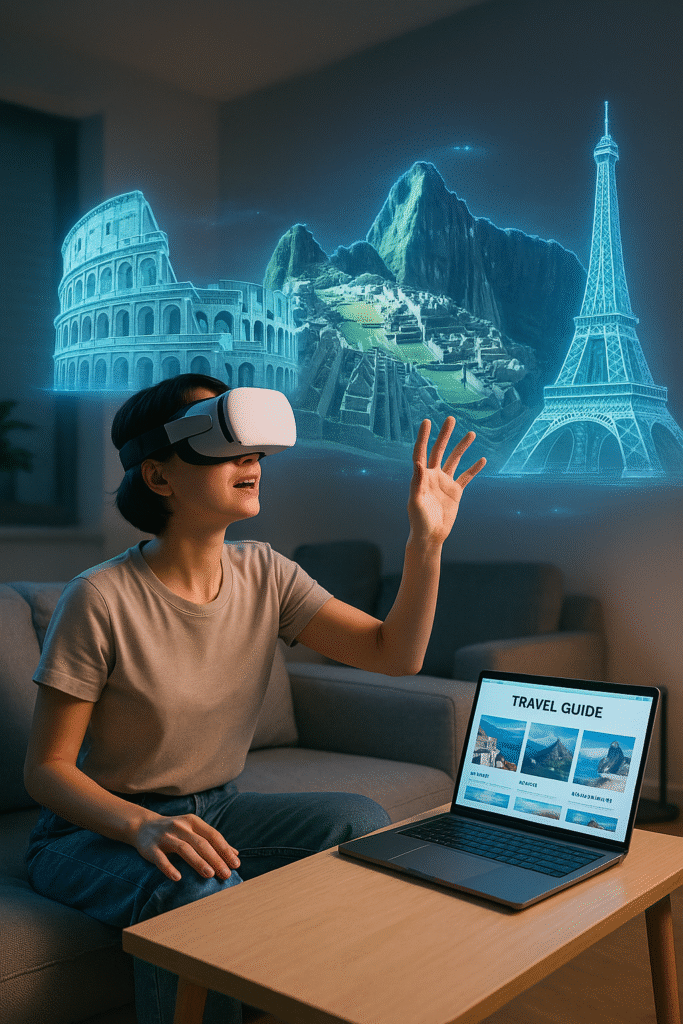 Virtual reality integration in modern travel guide websites"