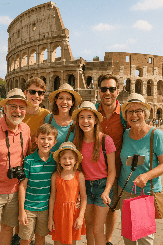 Multi-generational family enjoying one of the world's best family holiday destinations